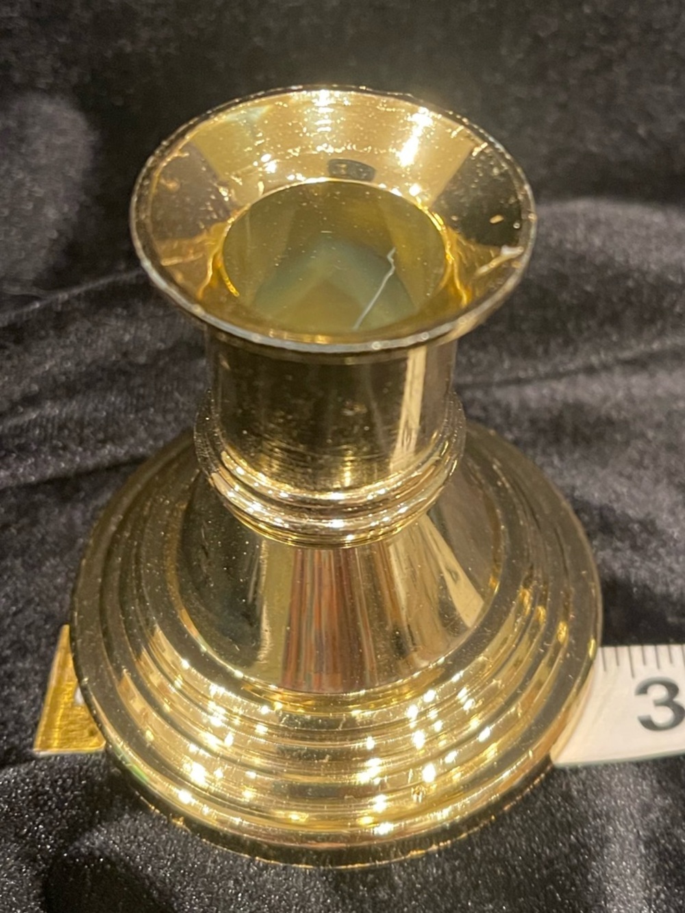 38 Gold acrylic/plastic taper candle holders. For weddings/ celebrations.